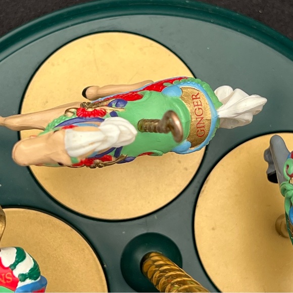 Hallmark Ornament 1989 Carousel Display Horses 1st 2nd 3rd 4th Stand Christmas - Picture 2 of 16